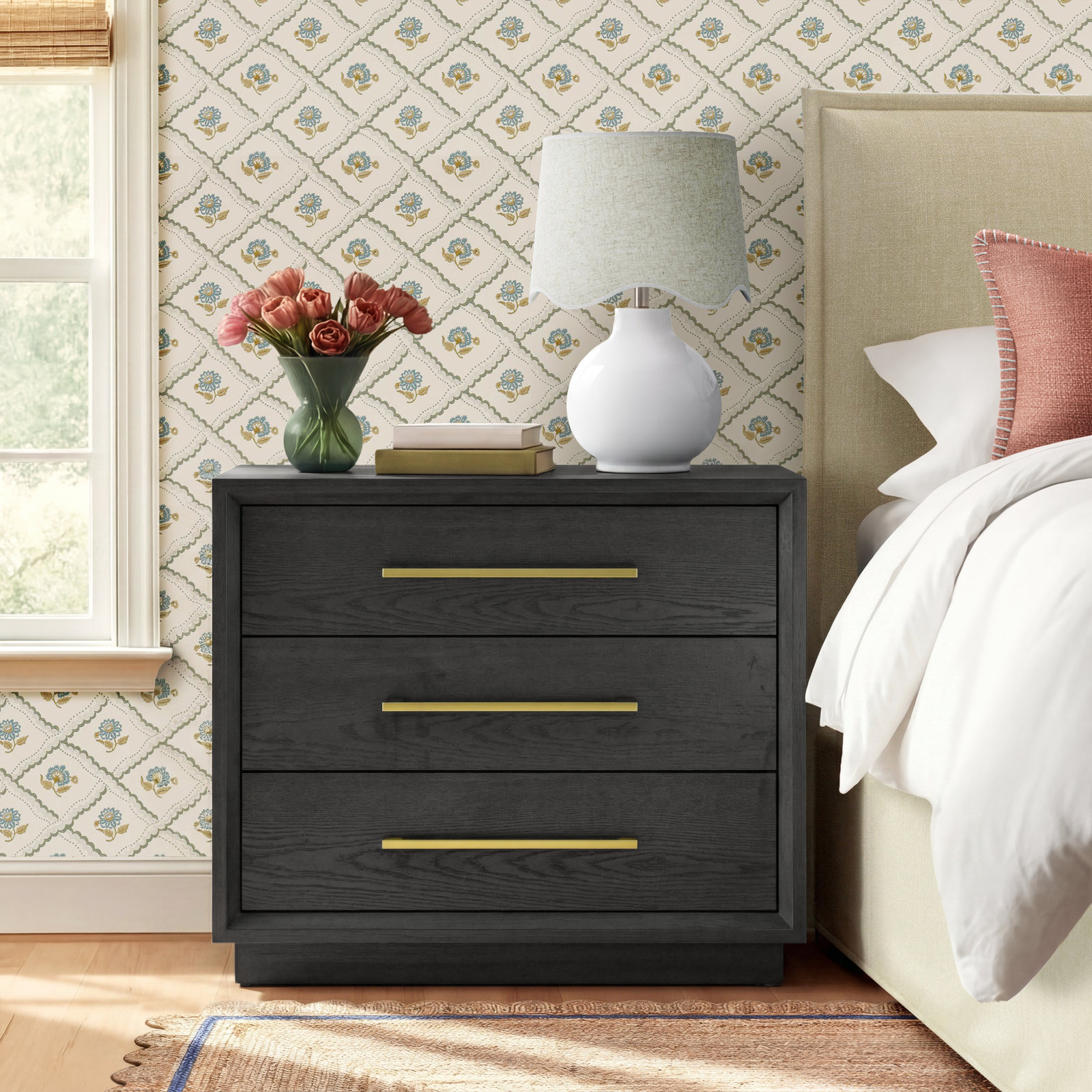 Langley Nightstand, Gray
