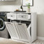 Armoire à linge avec 2 paniers à linge amovibles et 2 tiroirs
