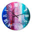 Skyscrapers, paysage abstrait de style urbain, Panorama II - horloge murale moderne-60280470