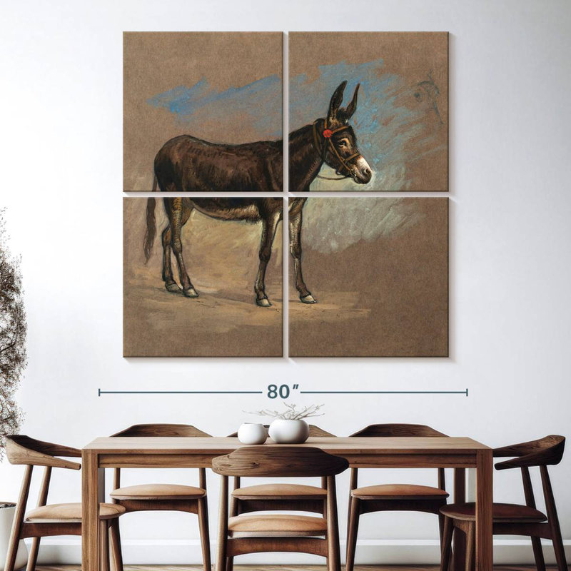 Brampt Study. A Mule, 74" H x 74" W