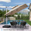 Parasol carré en porte-à-faux 9 pi x 9 pi Romy, beige-1480903438