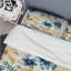 Ensemble de housse de couette Boho White Blue Hibiscus Flowers I-974177089