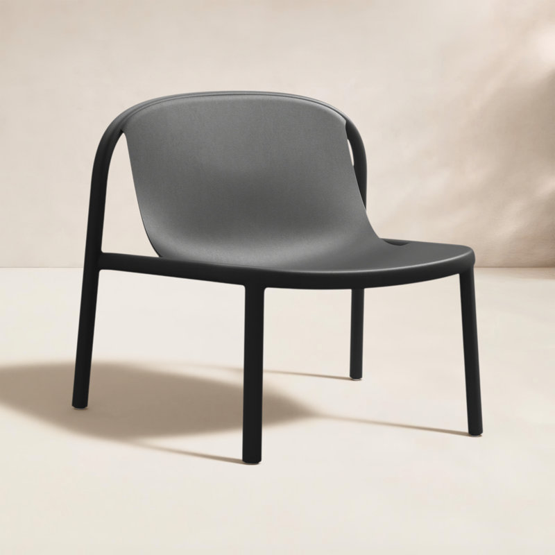 Decade Outdoor Lounge Chair, Black