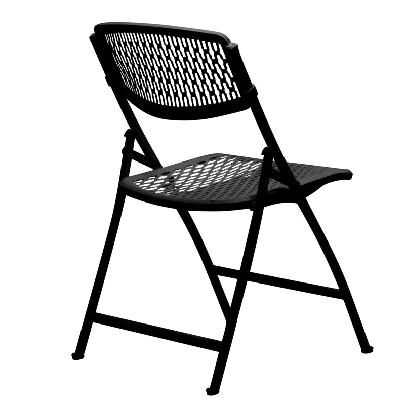 Black Steel and Plastic Folding Chair Set of 40