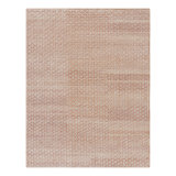 Rug & Kilim’S Modern Block Print Rug In Red And Pink With White Floral Pattern