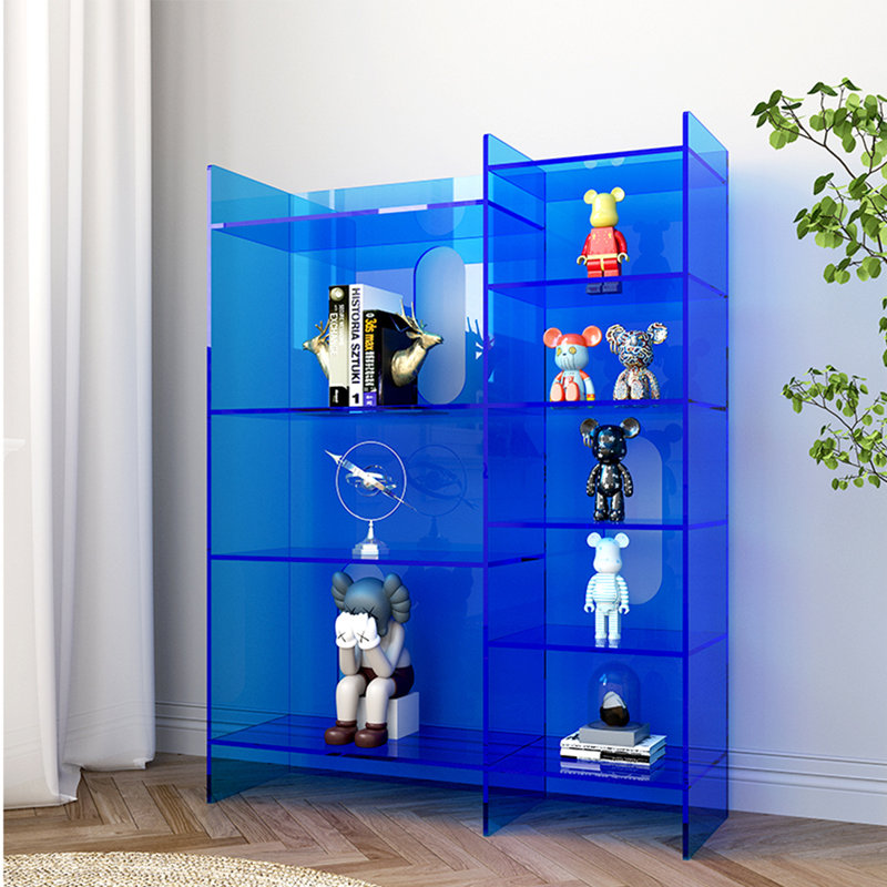 Vitrine en acrylique de style nordique, Bleu