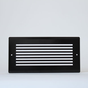 Grille d'aération murale à motif linéaire en acier blanc, 4 x 10 po 