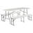 180cm Rectangular Portable Folding Table with 4 Chairs-110809961