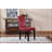 Style Solid Wood Leatherette Padded Parson Chair, Black, Set of 2-489357341