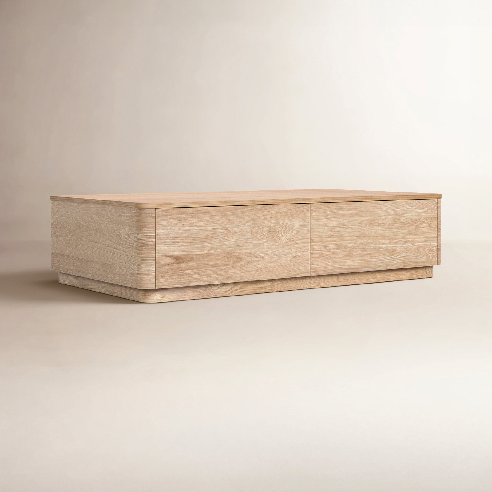 Mille 55" Coffee Table with Storage, Oak