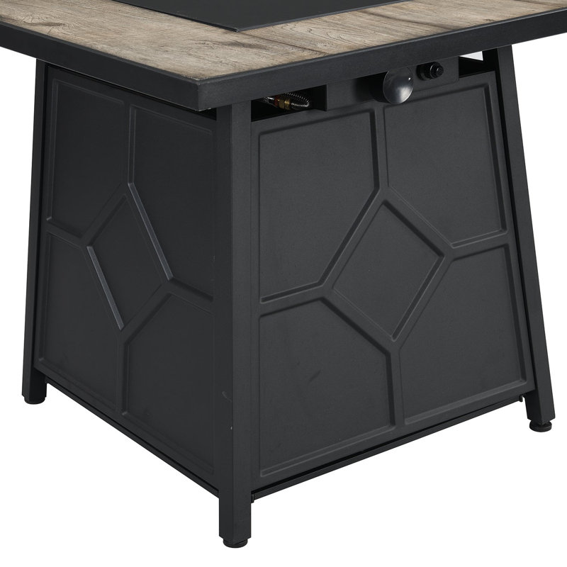 Sittig Square Stone Propane Smokeless Fire Pit Table