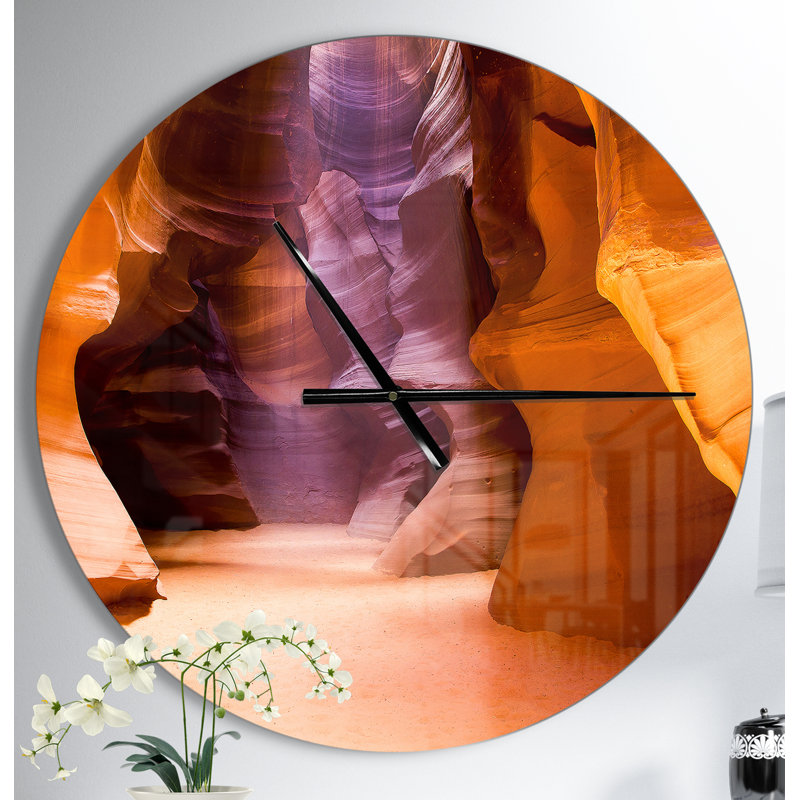 Upper Antelope Canyon - Modern wall clock, Medium