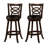 Swivel Upholstered Counter Stool with Solid Wood Frame-94562434