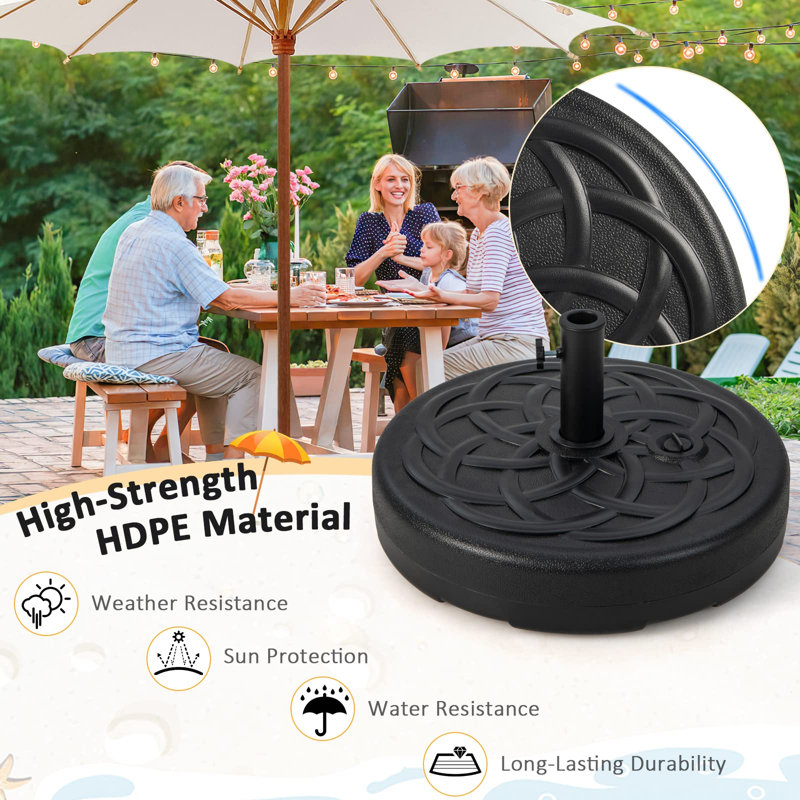 Beeville 2.5kg Plastic Free Standing Umbrella Base