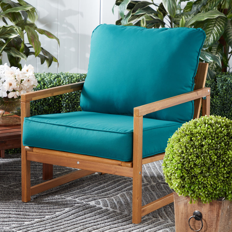 Outdoor 2-Piece Deep Seat Cushion Set, Peacock