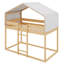 Lit simple superposé en bois avec tente-1547540380