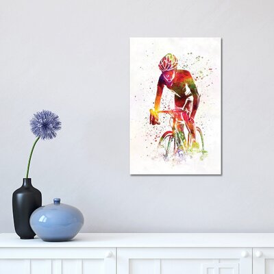 Woman Triathlon Cycling 04 by Paul Rommer - Wrapped Canvas Graphic Art -  East Urban Home, 77E5F5F0833E4345BA426D2DE088069D