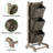 Mdesign Vertical Standing Storage Basket Stand With 3 Baskets - Black/Wood-614343447