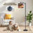 Arc Floor Lamp Majestic Black Horse Galloping Sunset Meadow Floor Lamps with Remote LED Lights Adjustable Lamp Shades Tall Standing Lamps for Reading Office Living Room