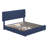Full  Size Bed Frame with 4 Storage Drawers and Headboard, Linen Upholstered Full Platform Bed Frame, Diamond Stitched Button Tufted, Easy Assemble, Noise-Free & No Box Spring Needed-1590924051-1590924048