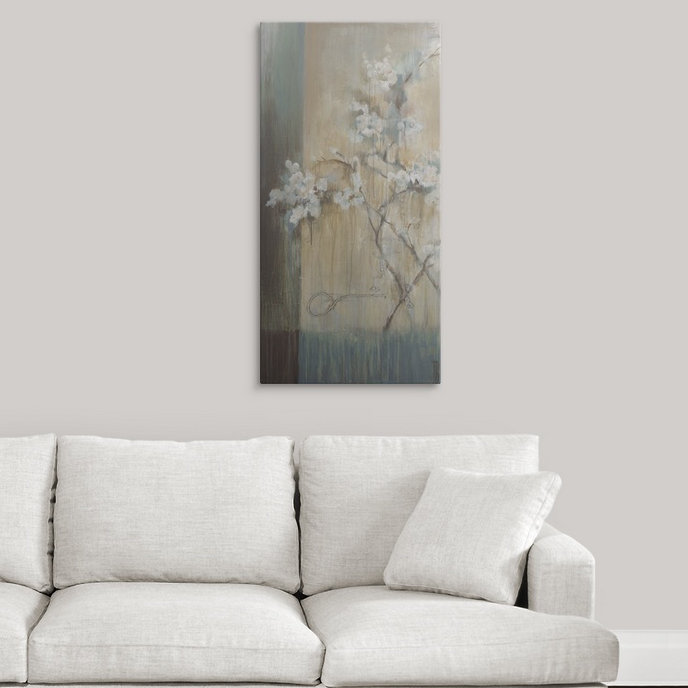 «Anjrue Crystal Branches» par Terri Burris, reproduction d'art, H 24 po x l 12 po x P 1,5 po, Toile