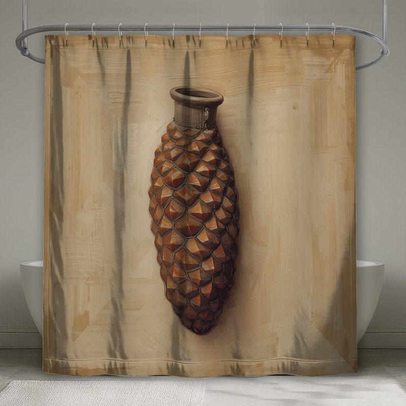 Rideaux de douche géométriques Pinecone, L 70 po x H 84 po