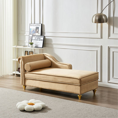 Chaise longue moderne avec revêtement en velours