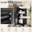 Bathroom Floor Cabinet With Single Glass Door Drawer & Adjustable Shelf-1827378516