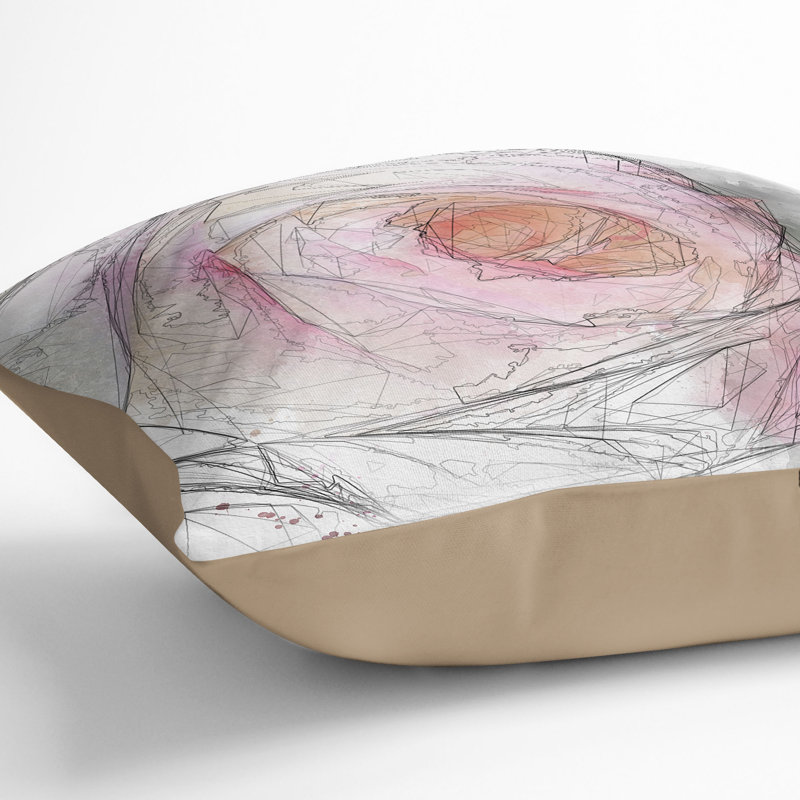 Square Throw Cushion, 40cm H x 40cm W x 15cm D, Stone