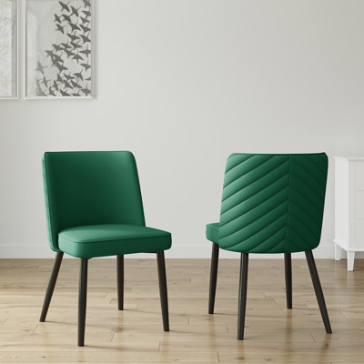 Aamarion 48cm H Polyester Blend Upholstered Upholstered Back Parsons Chair in Grey