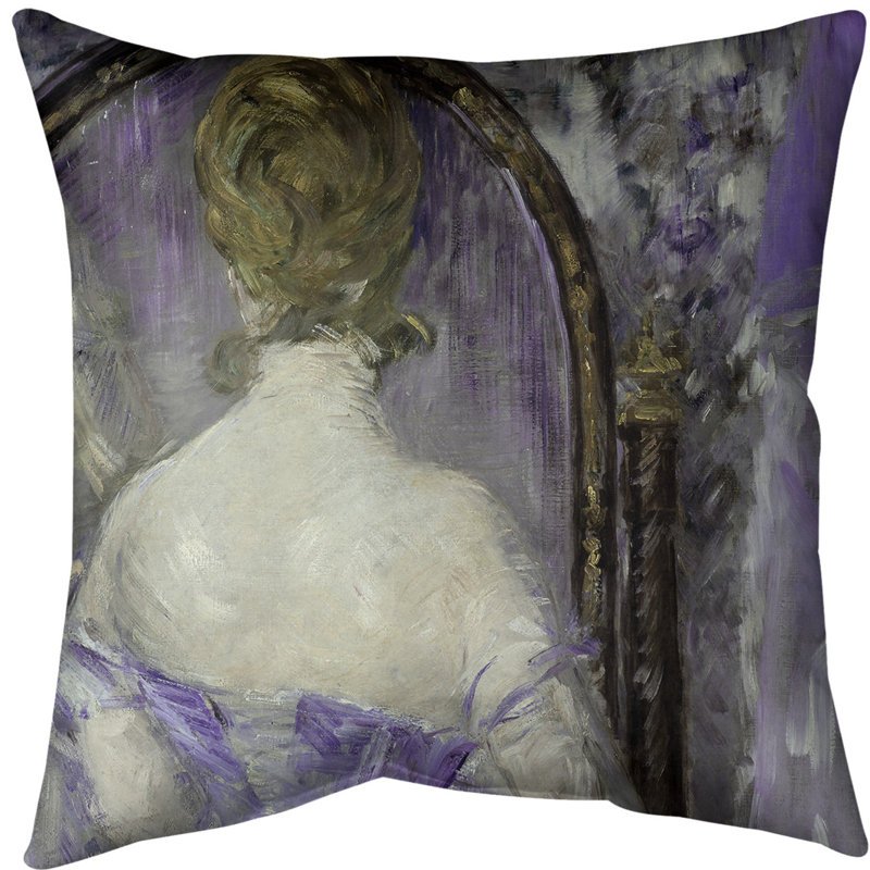 Avant la housse de coussin euro mirror, Mauve, Sergé de coton