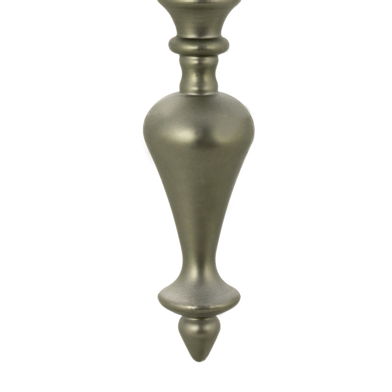 Set of 3 Matte Wrought Iron Finial Ornaments