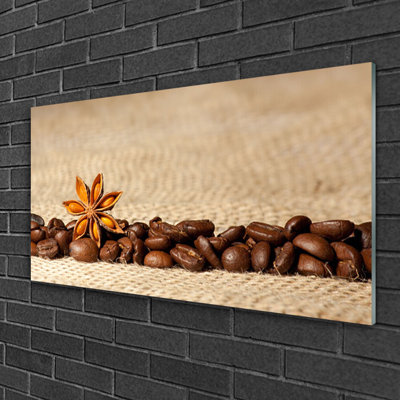 Kitchen Coffee Beans - No Frame Print on Glass