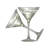 Pewter Vine 9 oz. Martini Glass