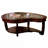 50.6" W Transitional Coffee Table, Dark Cherry