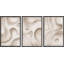 \"Abstrait beige et brun, ligne moderne, minimaliste, géométrique, superposée, forme moderne, décor boho\" - 3 pièces-99077850-99077849
