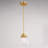 Tekeira 1L Gold Brass Mid-Century Modern Pendant Light Clear Glass