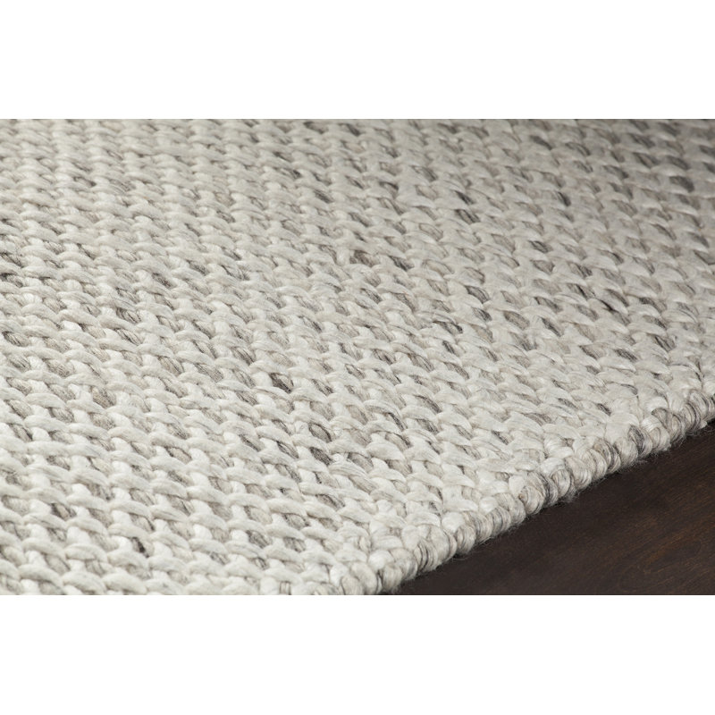 Tapis blanc en laine tissé à la main Sylvan Authentic, 5 pi x 7 pi 6 po