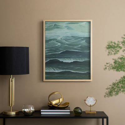 Sandbar Break I, reproduction encadrée - bois massif