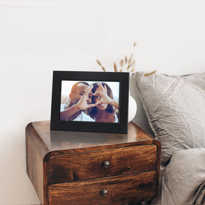 Cadre photo numérique HD 10,1 pouces avec rangement 32 Go NexFoto - Décorez parfaitement votre maison