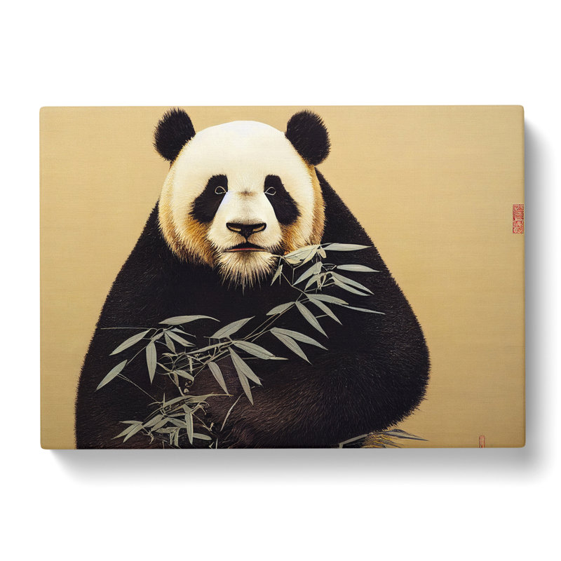 Irresistible Panda - Wrapped Canvas, 40cm H x 60cm W x 3cm D