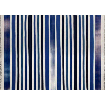 Striped Cotton Hand Woven Area Rug