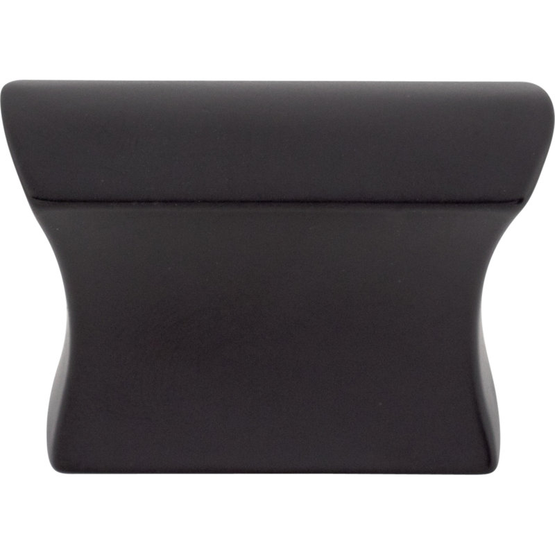 Glacier 3/4" Length Square Knob, Black, 1 1/2" Length