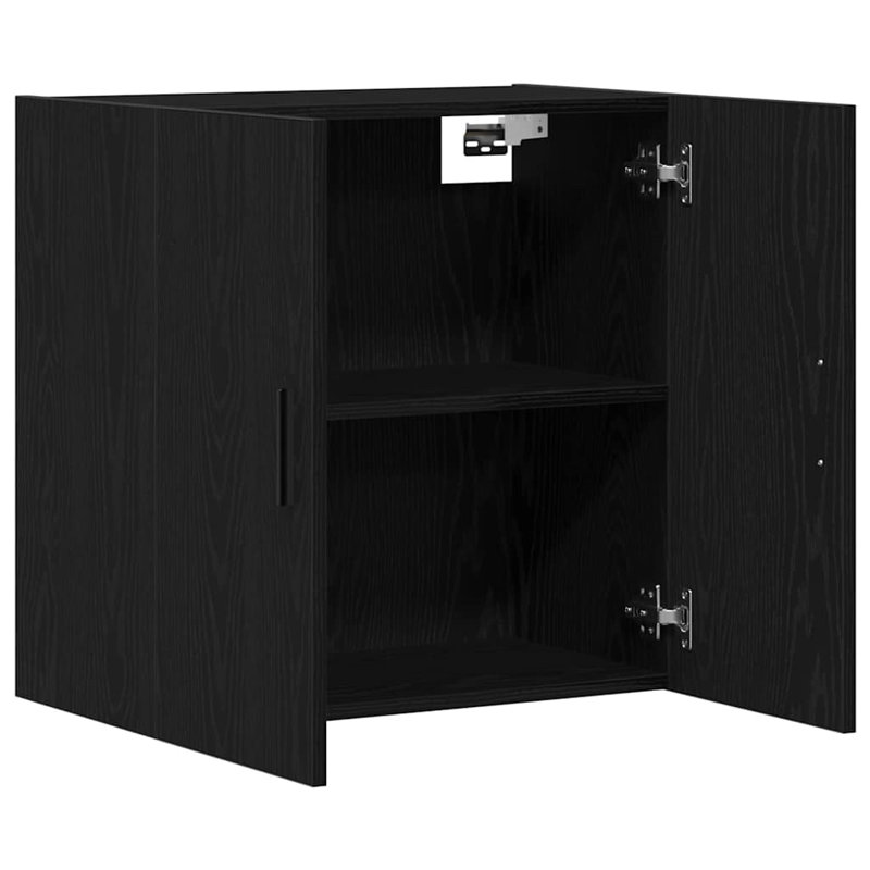 vidaXL Wall-mounted Cabinet Wall-mounted Engineered Wood Wall-Mounted Storage, Black Oak