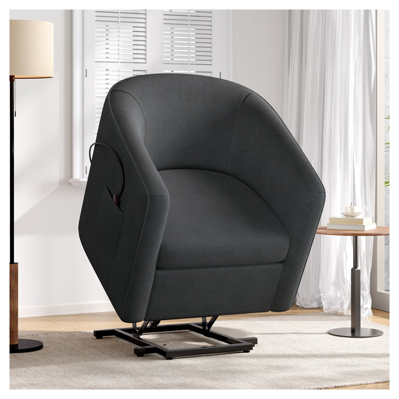 Fauteuil inclinable gris foncé Power Lift avec télécommande et dossier demi-tonneau