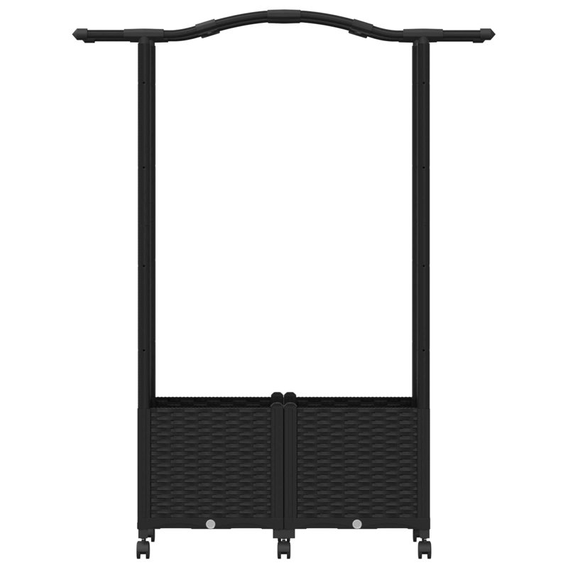 Raised Garden Bed, 144cm H x 125cm W x 40cm D, Black