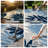 Palm Ivory/Navy Indoor/Outdoor High-Low Area Rug-327138710-327138712