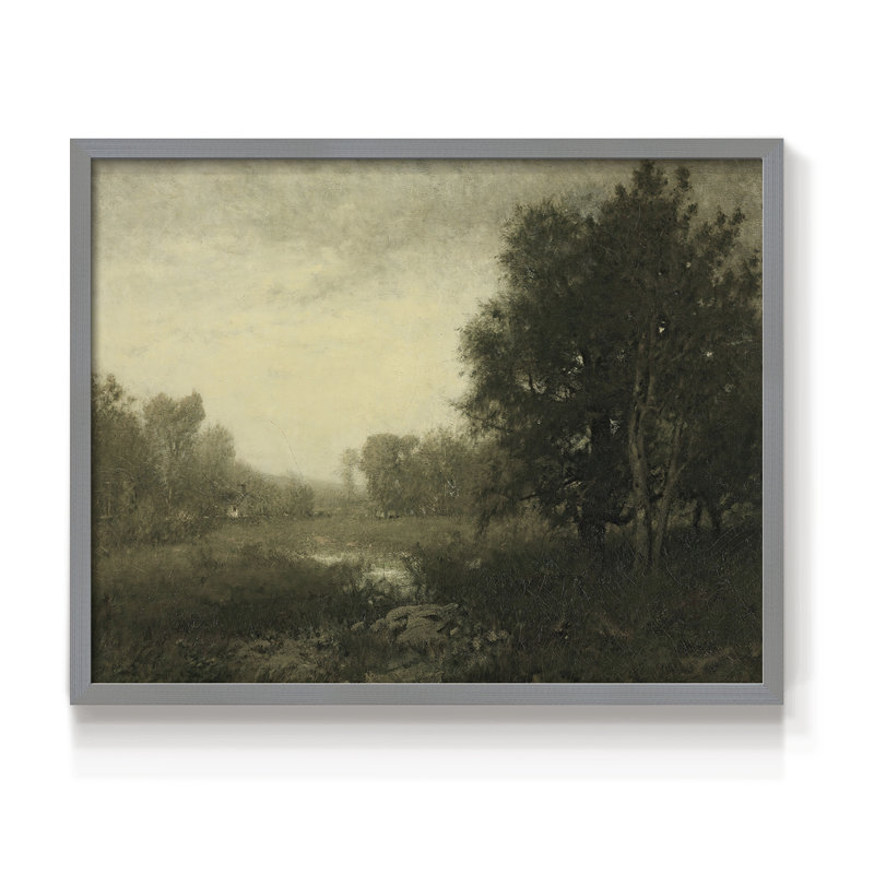 Paysages rétro-CD-XXV - reproduction encadrée, H 8 po x l 10 po, Gris