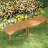 Outdoor Curved Acacia Wood Bench Set of 4 Patio Garden Backless Fire Pit Bench