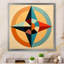 «Midcentury Compass», abstrait géométrique rétro sur toile-780827192-780827183